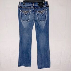 Miss Me JE604682R Med Wash Low Rise Bootcut Western Style Jeans 30